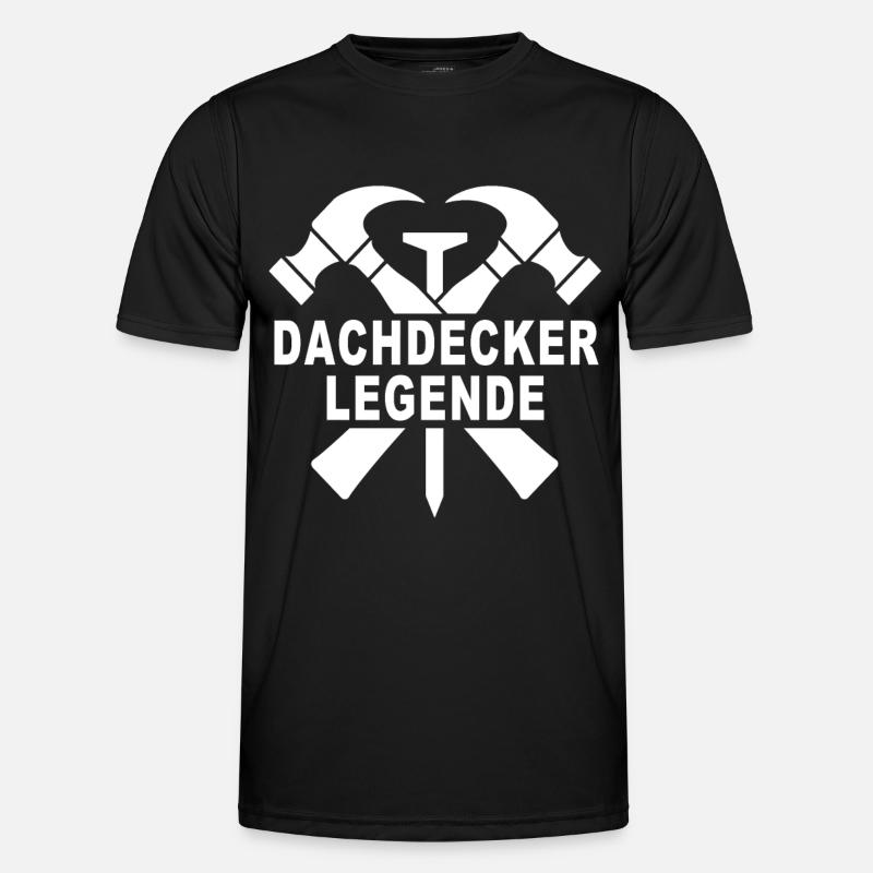 Dachdecker Dachspengler Dachklempner Dachdecken - Männer Funktions-T-Shirt - Schwarz