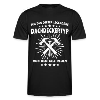 Dachdecker Dachdecken - Männer Funktions-T-Shirt - Schwarz - Vorne - AI Model Male 178 dark (178cm)