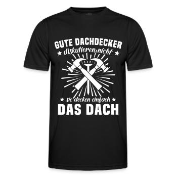 Dachdecker Dachdecken - Männer Funktions-T-Shirt - Schwarz - Vorne - AI Model Male 178 dark (178cm)