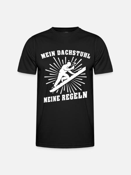 Dachdecker Dachdecken - Männer Funktions-T-Shirt - Schwarz