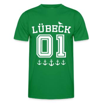 Lübeck Dictons Ville hanséatique de Luebeck - T-shirt sport Homme - vert - Devant - AI Model Male 178 dark (178cm)