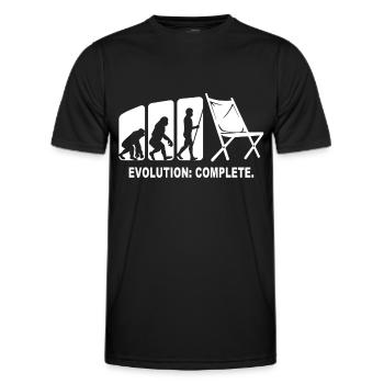 Camping Folding Chair Camping Folding Chairs - Men's Functional T-Shirt - black - Front - AI Model Male 178 dark (178cm)