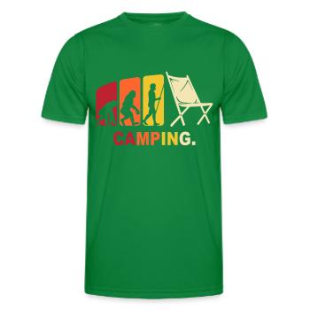 Camping Campingplatz Campen - Men's Functional T-Shirt - kelly green - Front - AI Model Male 178 dark (178cm)