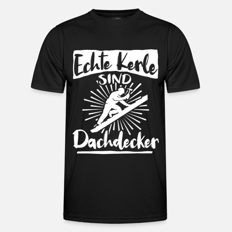 Dachdecker - Männer Funktions-T-Shirt - Schwarz