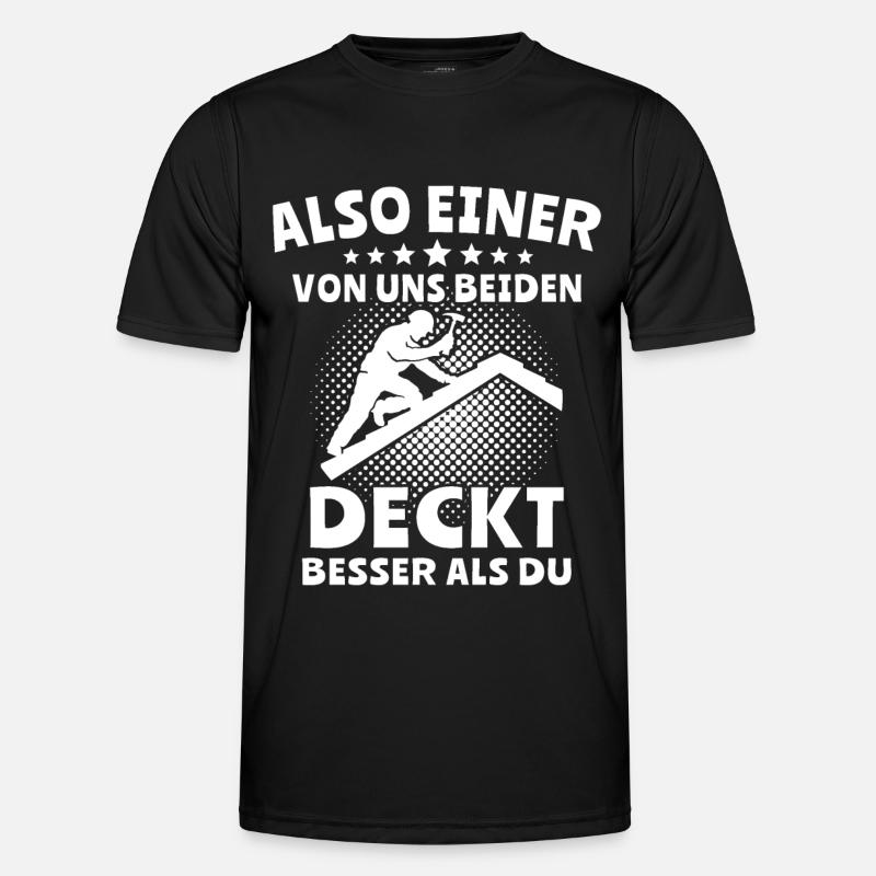 Dachdecker - Männer Funktions-T-Shirt - Schwarz