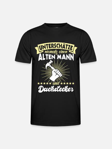 Dachdecker Dächer Decken Dachdecken - Männer Funktions-T-Shirt - Schwarz