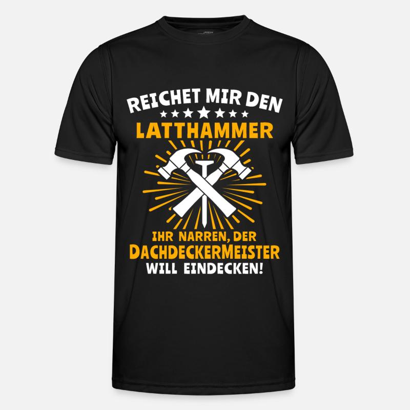 Dachdecker Dächer Decken Dachdecken - Männer Funktions-T-Shirt - Schwarz