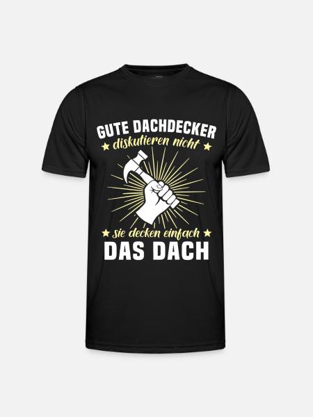 Dachdecker Dächer Decken Dachdecken - Männer Funktions-T-Shirt - Schwarz