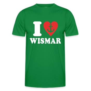 J’aime Wismar Liebe - T-shirt sport Homme - vert - Devant - AI Model Male 178 dark (178cm)