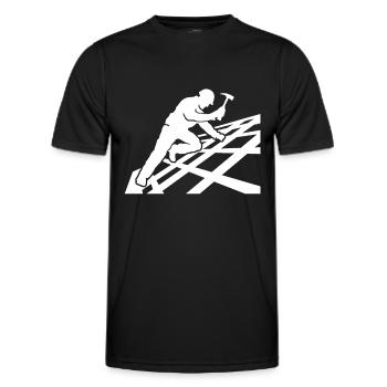 Roofing motif roofing ceilings - Men's Functional T-Shirt - black - Front - AI Model Male 178 dark (178cm)