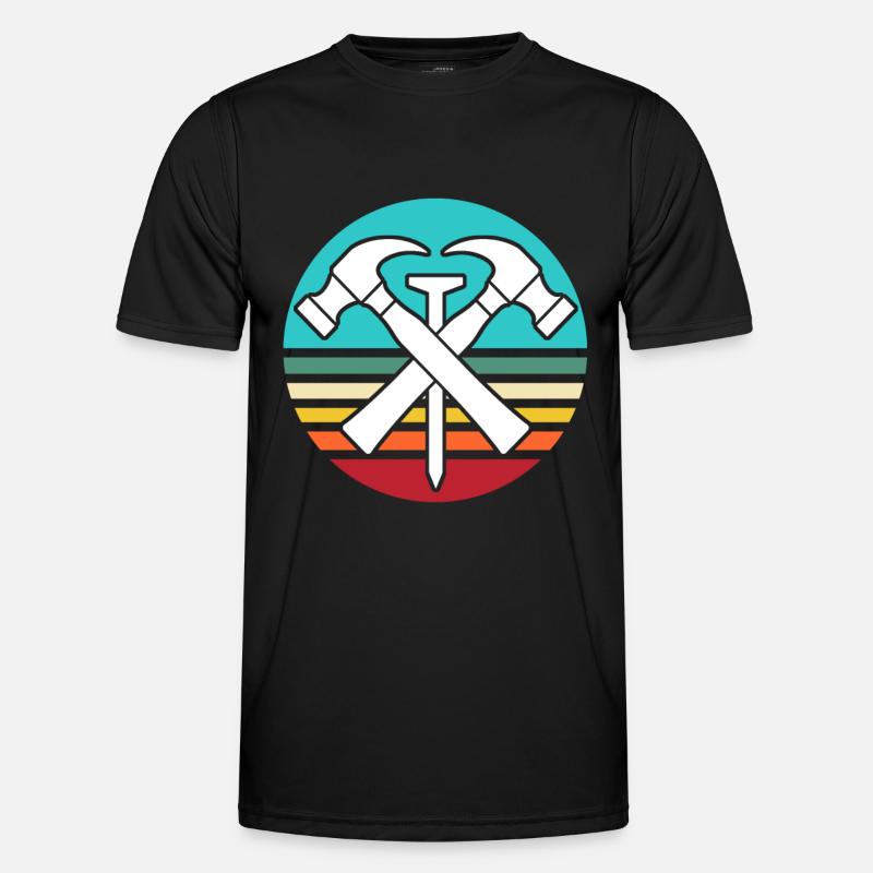 Roofing motif roofing ceilings - Men's Functional T-Shirt - black