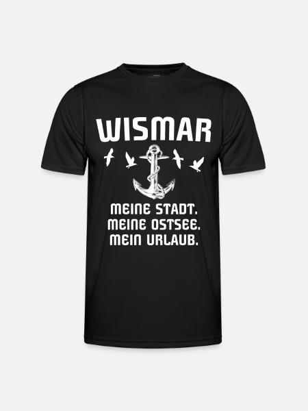 Wismar - Männer Funktions-T-Shirt - Schwarz