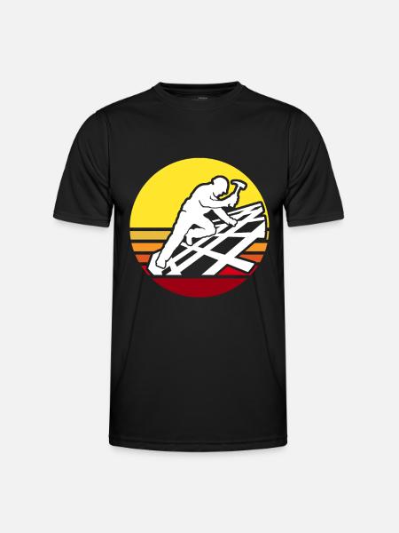Dachdecker Dachdecken Dachdeckermeister - Männer Funktions-T-Shirt - Schwarz