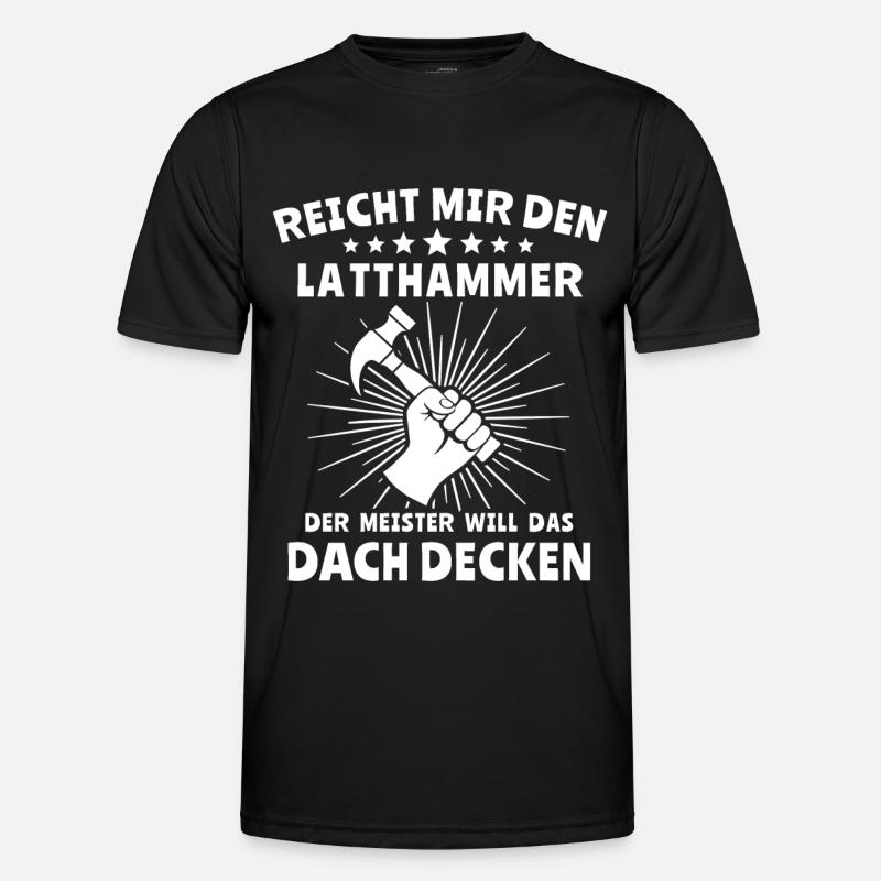 Dachdecker - Männer Funktions-T-Shirt - Schwarz