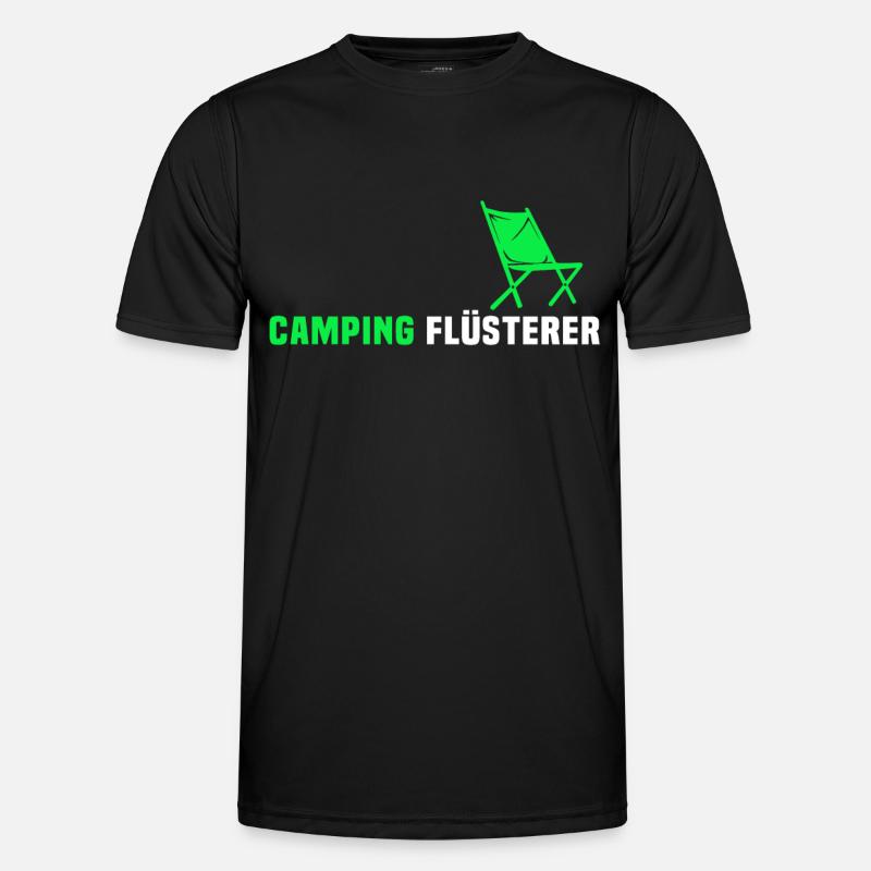 Campen Wohnwagen Camping Flüsterer - Männer Funktions-T-Shirt - Schwarz