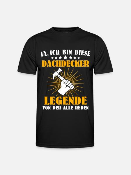 Dachdecker Beruf Dachdecken - Männer Funktions-T-Shirt - Schwarz