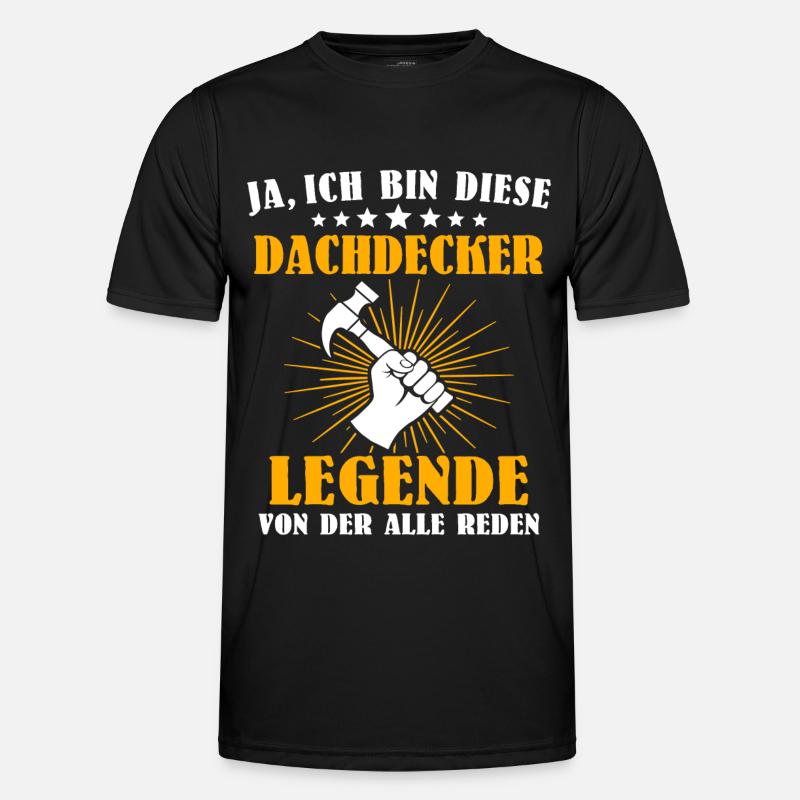 Dachdecker Beruf Dachdecken - Männer Funktions-T-Shirt - Schwarz