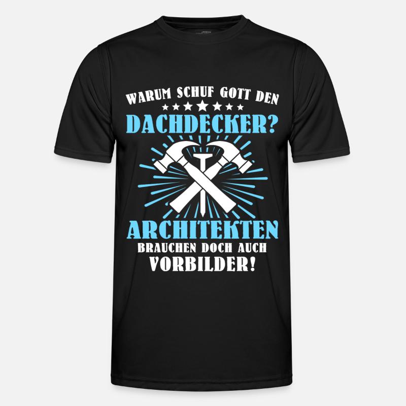 Dachdecker Beruf Dachdecken - Männer Funktions-T-Shirt - Schwarz