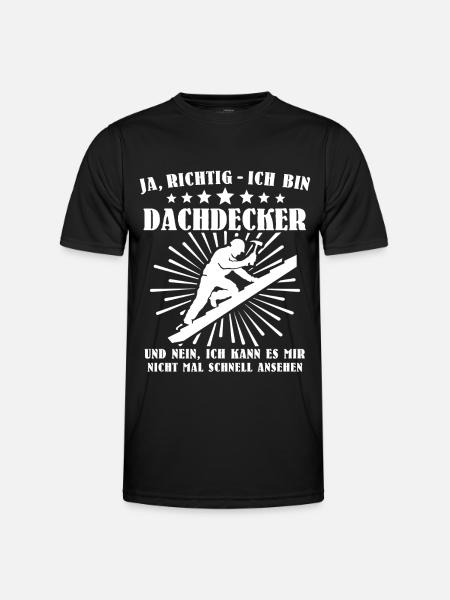 Dachdecker Beruf Dachdecken - Männer Funktions-T-Shirt - Schwarz