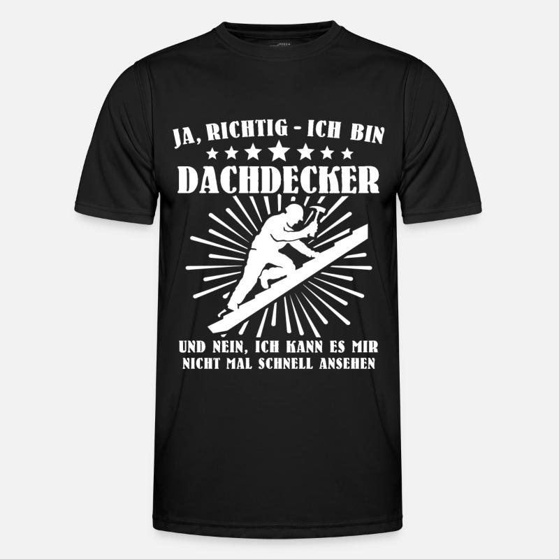 Dachdecker Beruf Dachdecken - Männer Funktions-T-Shirt - Schwarz