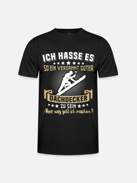 Dachdecker Beruf Dachdecken - Männer Funktions-T-Shirt - Schwarz