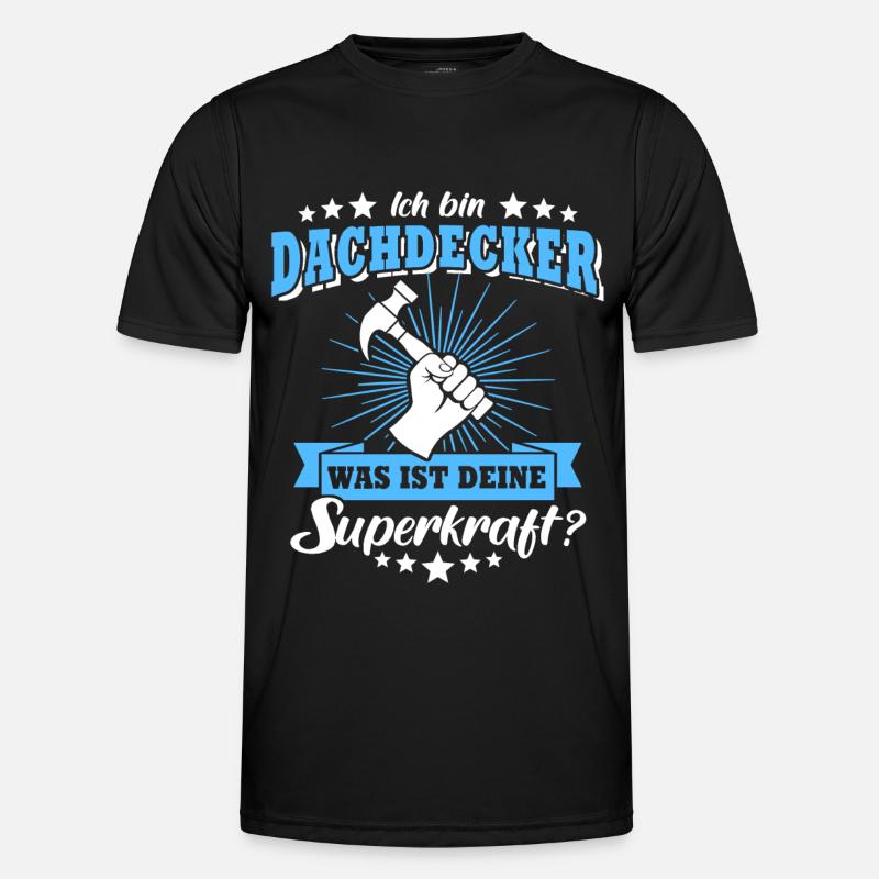 Dachdecker Beruf Dachdecken - Männer Funktions-T-Shirt - Schwarz