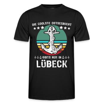 Lübeck Hansestadt Luebeck - Männer Funktions-T-Shirt - Schwarz - Vorne - AI Model Male 178 dark (178cm)