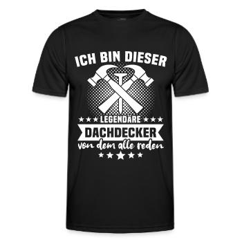 Dachdecker Dachdecken - Männer Funktions-T-Shirt - Schwarz - Vorne - AI Model Male 178 dark (178cm)