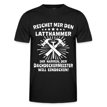Dachdecker Dachdecken - Männer Funktions-T-Shirt - Schwarz - Vorne - AI Model Male 178 dark (178cm)