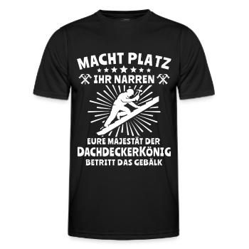 Dachdecker Dachdecken - Männer Funktions-T-Shirt - Schwarz - Vorne - AI Model Male 178 dark (178cm)
