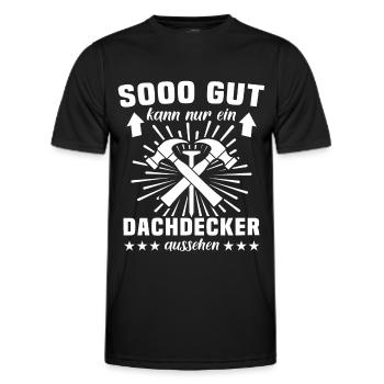 Dachdecker Dachdecken - Männer Funktions-T-Shirt - Schwarz - Vorne - AI Model Male 178 dark (178cm)