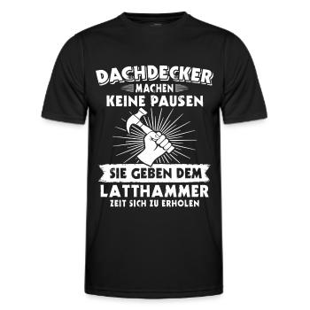 Dachdecker Dachdecken - Männer Funktions-T-Shirt - Schwarz - Vorne - AI Model Male 178 dark (178cm)