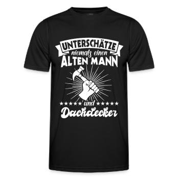 Dachdecker Dachdecken - Männer Funktions-T-Shirt - Schwarz - Vorne - AI Model Male 178 dark (178cm)