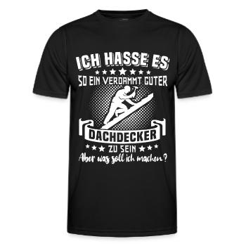 Dachdecker Dachdecken - Männer Funktions-T-Shirt - Schwarz - Vorne - AI Model Male 178 dark (178cm)