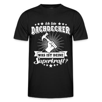 Dachdecker Dachdecken - Männer Funktions-T-Shirt - Schwarz - Vorne - AI Model Male 178 dark (178cm)