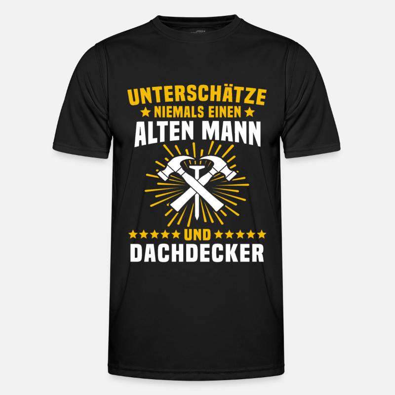 Dachdecker Handwerker Dachdecken Männer Funktions-T-Shirt