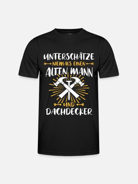 Dachdecker Dachspengler Dachklempner - Männer Funktions-T-Shirt - Schwarz