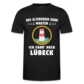 Lübeck Ostsee Lübecker Sprüche - Männer Funktions-T-Shirt - Schwarz - Vorne - AI Model Male 178 dark (178cm)