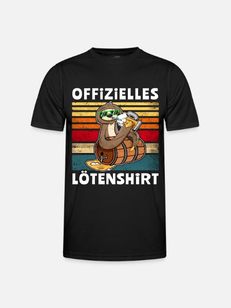 Bier Biersprüche Faultier Saufshirt - Männer Funktions-T-Shirt - Schwarz