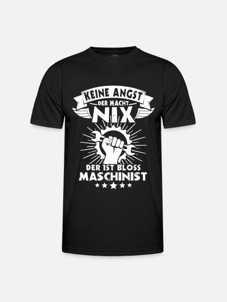Maschinist - Männer Funktions-T-Shirt - Schwarz