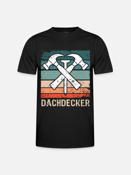 Dachdecker Dachspengler Dachklempner - Männer Funktions-T-Shirt - Schwarz
