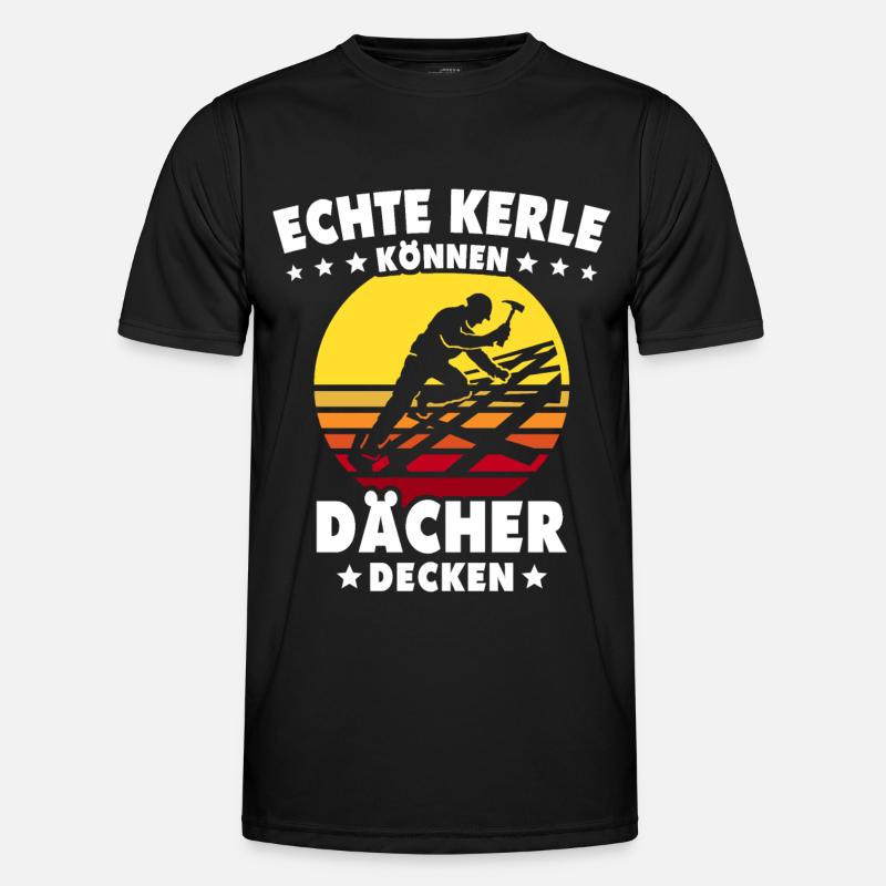 Dachdecker Dachspengler Dachklempner - Männer Funktions-T-Shirt - Schwarz