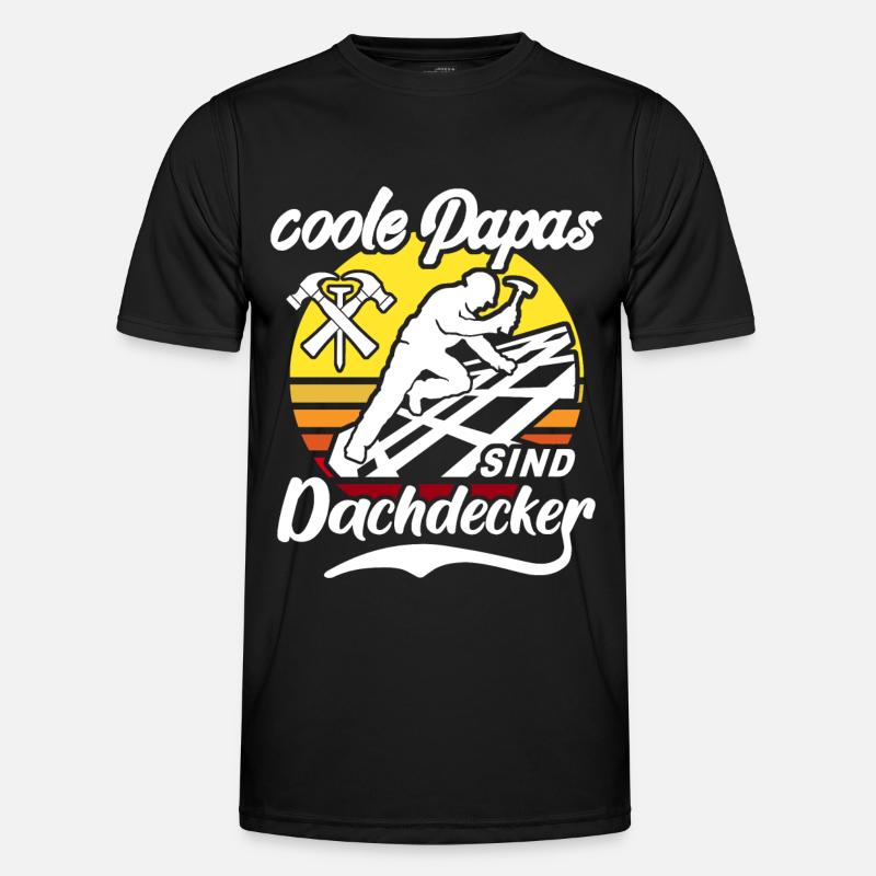 Dachdecker Papa Dachdecken Papas - Männer Funktions-T-Shirt - Schwarz