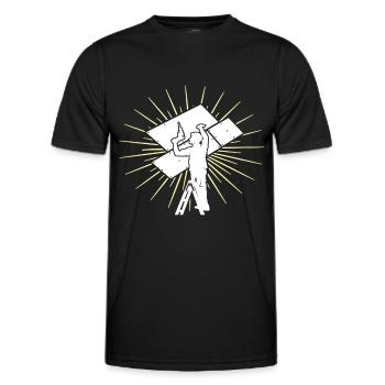 Tournevis magazine installateur de cloisons sèches - T-shirt sport Homme - noir - Devant - AI Model Male 178 dark (178cm)