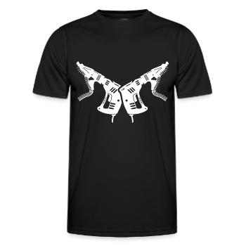 Tournevis magazine installateur de cloisons sèches - T-shirt sport Homme - noir - Devant - AI Model Male 178 dark (178cm)