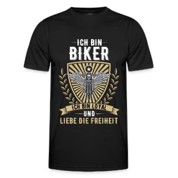 Motorrad Biker Motorradfahrer Chopper Motorräder - Männer Funktions-T-Shirt - Schwarz - Vorne - AI Model Male 178 dark (178cm)