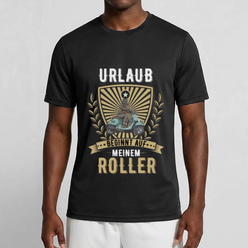 Roller Rollerfahrer Scooter Moped Motorroller Männer Funktions-T-Shirt