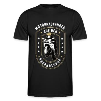 Motorrad Biker Motorradfahrer bike Rennmotorrad - Männer Funktions-T-Shirt - Schwarz - Vorne - AI Model Male 178 dark (178cm)
