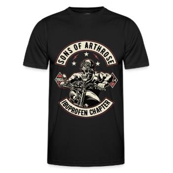 Sons Of Arthrose Motorrad Biker Motorradfahrer - Männer Funktions-T-Shirt - Schwarz - Vorne - AI Model Male 178 dark (178cm)