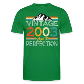 Born 2003 20 years birthday - Men's Functional T-Shirt - kelly green - Front - AI Model Male 178 dark (178cm)